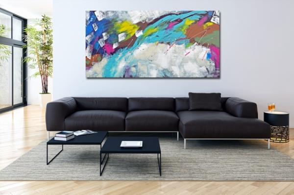 Modern Art Large action painting - Abstract 1339
